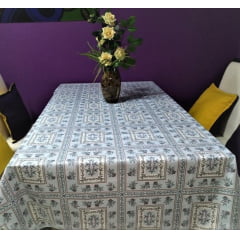 Toalha de mesa em tecido Premium com 2 estampas - (1,85 x 1,25 m)
